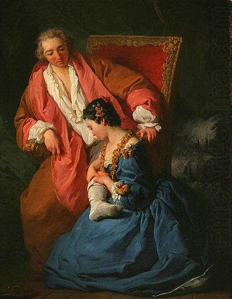 SUBLEYRAS, Pierre La Courtisane amoureuse. D'aprs un conte de Jean de la Fontaine china oil painting image